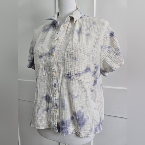 Madewell Tie-Dye Button-Up Women's Top - Picture 4 of 10